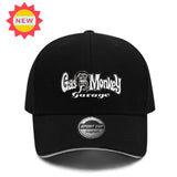 Gorra de Béisbol MAKEFGE Gas Monkey Garage - Gorra Trucker Ajustable con Cierre, Poliéster Transpirable, Estilo Unisex para Parejas, Diseño Punk Rock & Hip Hop con Insignia Metálica y Detalle en Cuero Desgastado, Ligera para Todas las Estaciones, Casual D