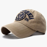 Gorra de béisbol para mujer con bordado California, protección solar, ajustable, sin estirar, temática vacacional con diseño de rayas, lavable a mano