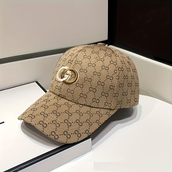 1 gorra de béisbol con visera, nueva moda, estampado, tendencia ligera de lujo