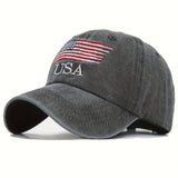 Gorra de Béisbol Bordada Clásica y Atemporal al Estilo USA, Visera Lavable Ajustable para Fiestas y Reuniones, Versátil para Deportes al Aire Libre, Unisex para Parejas