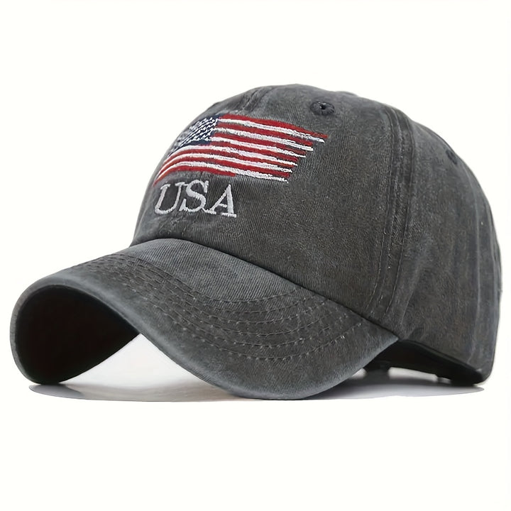 Gorra de Béisbol Bordada Clásica y Atemporal al Estilo USA, Visera Lavable Ajustable para Fiestas y Reuniones, Versátil para Deportes al Aire Libre, Unisex para Parejas
