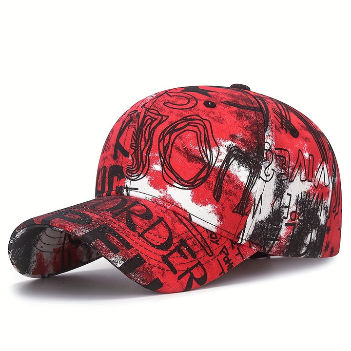 Gorra de Béisbol de Tela con Flores Graffiti, Sombrero de Sol Pintado de Moda Urbana