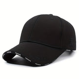 Gorra de béisbol unisex para las 4 estaciones con una letra bordada - Ligera, transpirable, cierre snapback, visera curva, fibra de poliéster, gorro para exteriores para todas las estaciones para hombres y mujeres, estilo casual