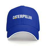 1 gorra de béisbol ajustable con estampado de CATERPILLAR para hombre y mujer, gorra tipo trucker transpirable, negra con logo blanco, ideal para actividades al aire libre, pesca y regalos