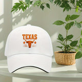 Gorra de béisbol ajustable con estampado de toros largos del estado de Texas - Gorra ligera y transpirable para hombres y mujeres, ideal para deportes al aire libre y uso casual en todas las estaciones