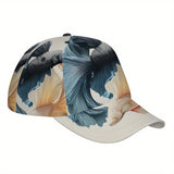 1 gorra de béisbol Snapback con estampado 2D Betta Harmony - Gorra de poliéster con impresión vibrante de cuerpo completo, ideal para deportes, running y moda casual urbana