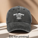 Gorra de Béisbol Retro Unisex Ajustable para Hombres y Mujeres con Logo SCUFFERS e Icono de Zapatilla - Gorra Casual Lavada en Azul Oscuro, Estilo Callejero o casual Diseño Plano Duradero (Lavado a Mano) Talla Única, Sombreros, Sombreros para Hombres, Som