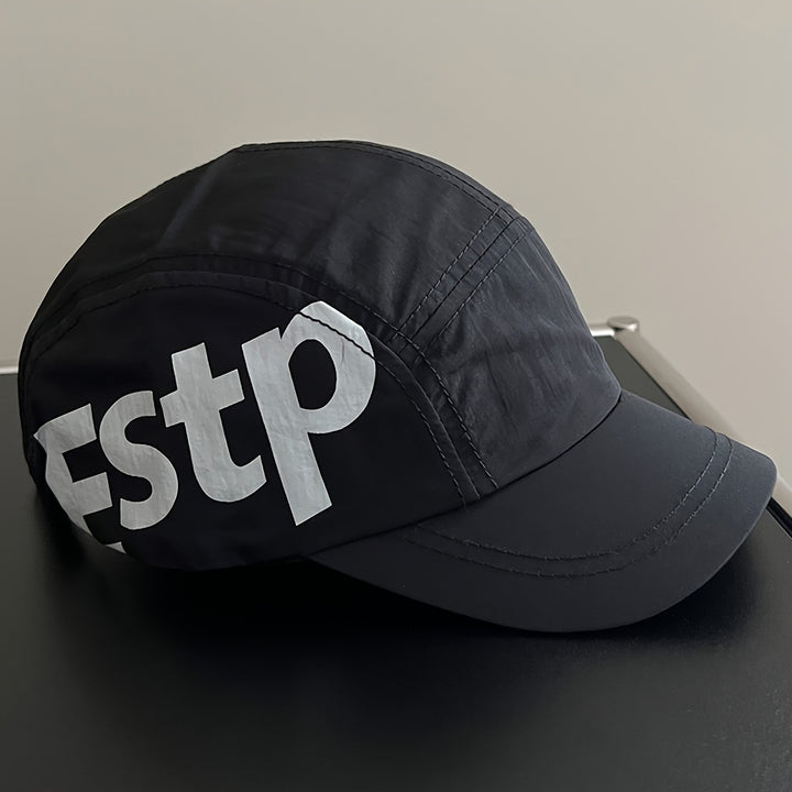 1 Gorra de béisbol con logo ESPT para hombre y mujer - Gorra ligera, transpirable y de secado rápido con letras ESPT llamativas, ajuste ajustable, visera curva y ala estructurada para deportes al aire libre, sombrero para viajes casuales (//Gris/Azul Mari