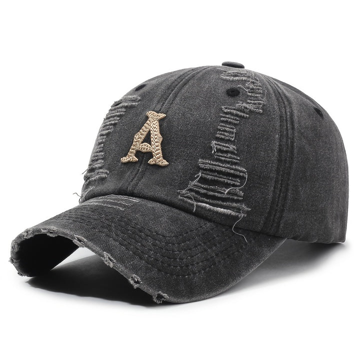 Gorra de béisbol para hombre y mujer con una letra A y diseño en línea - Tela transpirable, ala estructurada, sombrero para exteriores para todas las estaciones para deportes, ropa casual, accesorio deportivo, sombrero elegante, sombrero duradero, sombrer