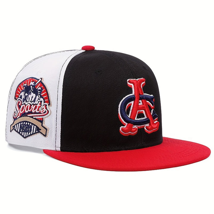 1 gorra de béisbol para hombre con bordado de letras CA, visera plana, cierre a presión, opción ideal