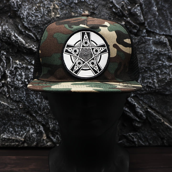 Gorra de béisbol para hombre con símbolo mágico y bordado TOP GUN - Snapback ajustable y transpirable, gorra hip hop retro americana de calle para ocio al aire libre, skateboarding, vacaciones - Regalo ideal para hombres, gorra de camuflaje para camionero