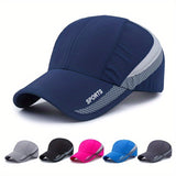 1 EDIKO Gorra Deportiva de Secado Rápido, Ajustable, Malla Transpirable en la Parte Trasera, Sombrero de Protección Solar para Actividades al Aire Libre, Camping y Senderismo - Azul Marino con Detalles Grises, Accesorios para Senderismo