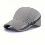 1 EDIKO Gorra Deportiva de Secado Rápido, Ajustable, Malla Transpirable en la Parte Trasera, Sombrero de Protección Solar para Actividades al Aire Libre, Camping y Senderismo - Azul Marino con Detalles Grises, Accesorios para Senderismo