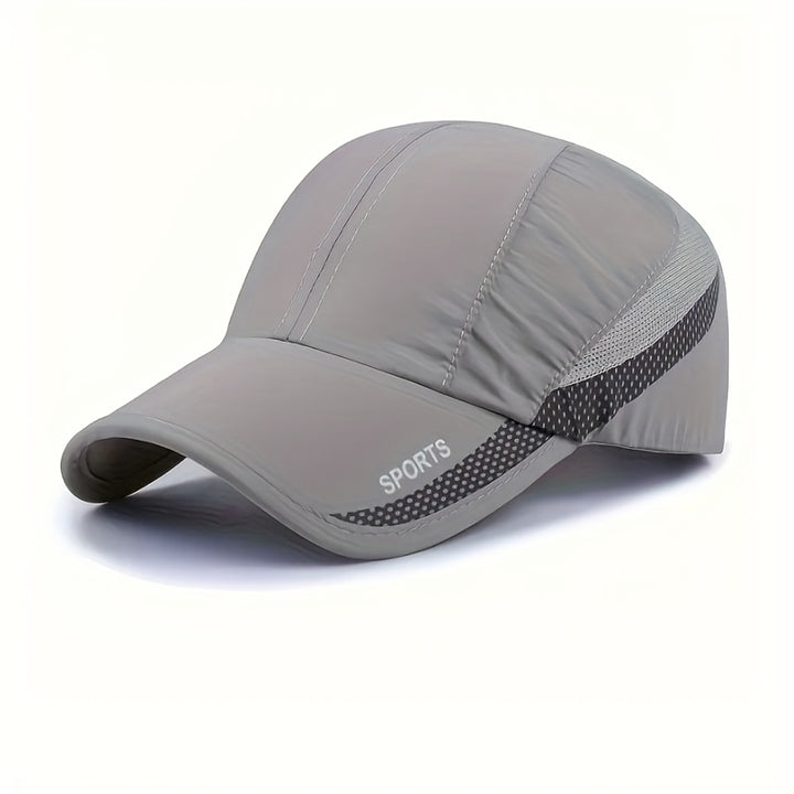 1 EDIKO Gorra Deportiva de Secado Rápido, Ajustable, Malla Transpirable en la Parte Trasera, Sombrero de Protección Solar para Actividades al Aire Libre, Camping y Senderismo - Azul Marino con Detalles Grises, Accesorios para Senderismo