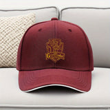 1 pieza de sombrero de camionero WB Harry Potter - Sombrero ajustable con cierre de plástico y cimera dorada de Gryffindor, sombrero ligero de protección solar para hombres y mujeres, sombrero casual negro para correr, fiestas, eventos temáticos - Regalo