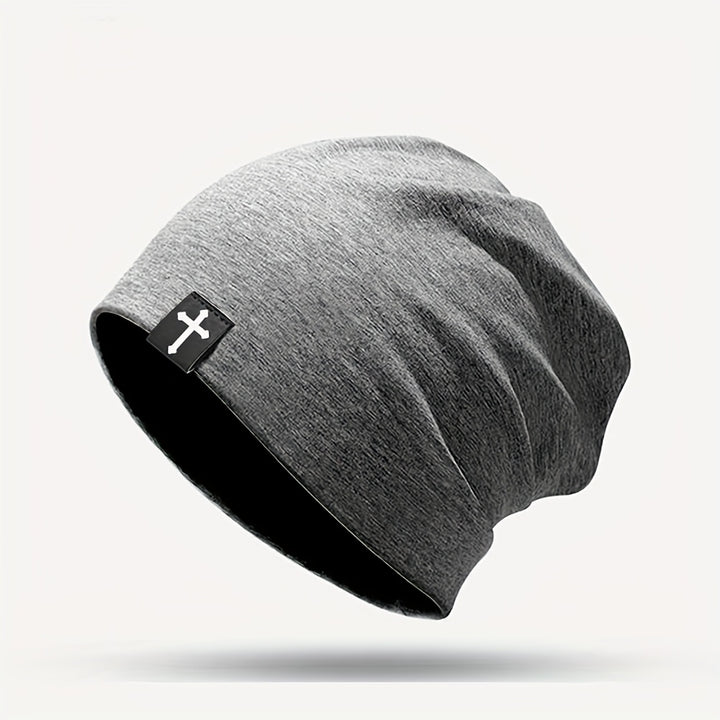 Gorro de punto transpirable para hombres y mujeres, absorbe sudor, a prueba de viento, con diseño cruzado, ideal para deportes y uso diario, lavable a mano, estilo retro