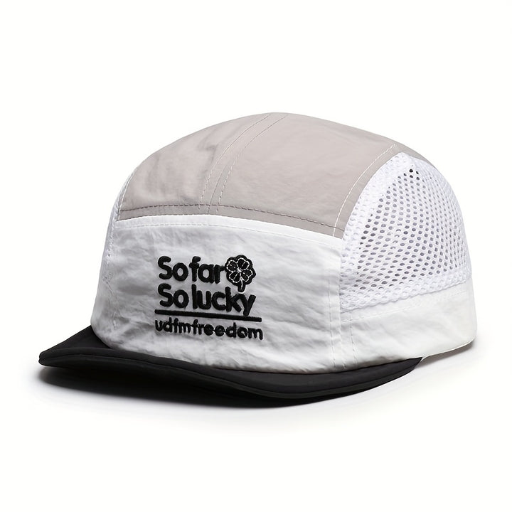 Sombrero de Sol de Trébol de la Suerte para Hombres y Mujeres - Gorra Ligera y Transpirable de Secado Rápido con Protección UPF, Parte Trasera de Malla y Diseño de Trébol de Cuatro Hojas para Senderismo, Playa, Deportes - Gorra de Verano Unisex en Verde,