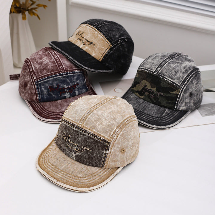 Gorra de béisbol de 5 paneles para hombre y mujer - Sombrero estructurado resistente con diseño de 5 paneles, ligero y transpirable para deportes al aire libre, ropa casual de calle, sombrero casual, estilo retro de pico de pato, equipo de cabeza duradero