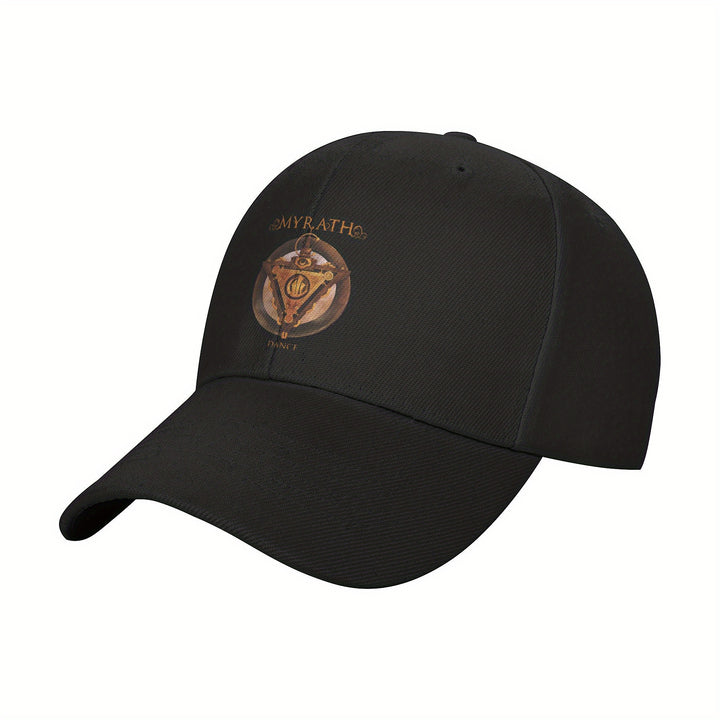1 pieza de gorra de béisbol de poliéster MYRATH DANCE Chill Vibes - ajustable, transpirable, con borde curvo, ligera, moda Y2K para hombres y mujeres, gorra de visor solar, gorra de béisbol