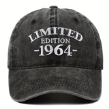Gorra de Béisbol Bordada Edición Limitada 1964, Visera Curva Ajustable, Ideal para Uso Casual y Ocasiones Especiales como el Día de la Madre/Día del Padre, Apta para Hombres y Mujeres