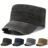 Gorra plana para hombre, gorra de béisbol casual vintage lavada y desgastada, esencial y versátil para primavera y verano, ideal para viajes al aire libre, también adecuada para mujeres