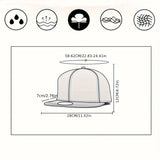 Gorra CALI RUSH bordada con parche de oso/conejo, visera plana en beige y verde azulado, ajustable, estilo retro y urbano, para protección solar