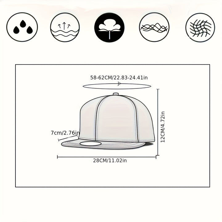 Gorra CALI RUSH bordada con parche de oso/conejo, visera plana en beige y verde azulado, ajustable, estilo retro y urbano, para protección solar