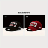 Gorra de Béisbol Ajustable con Borlas y Agujeros Aleatorios y Parche Bordado, Protección Solar, Sombrero Casual para Exteriores para Mujeres y Hombres