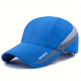 1 EDIKO Gorra Deportiva de Secado Rápido, Ajustable, Malla Transpirable en la Parte Trasera, Sombrero de Protección Solar para Actividades al Aire Libre, Camping y Senderismo - Azul Marino con Detalles Grises, Accesorios para Senderismo