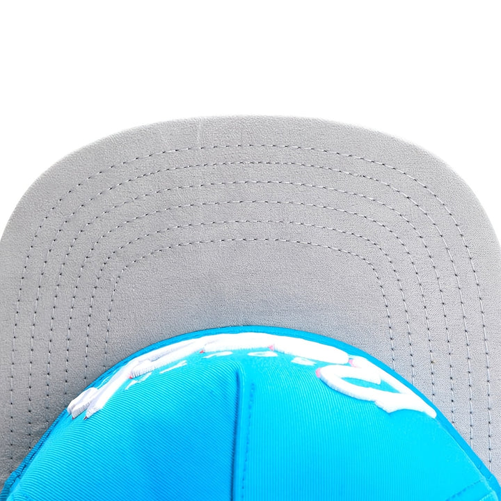 Sombrero de playa azul claro para hombre con letras de South Beach Breeze y diseño de palmera - Ligero y transpirable para surf, piscina, salidas a la playa - Accesorio casual de verano, sombrero de playa, sombrero para piscina, estilo preppy, sombrero...