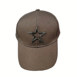 Gorra De Béisbol Con Estrella Hueca, Simple Y Versátil, Unisex, Con Visera Ajustable Y Protección Solar, Estilo De Gorra De Papá