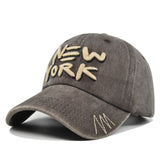 Gorra de béisbol retro 3D para hombre con adorno de Nueva York - Gorra ligera para todas las estaciones con visera curva y diseño estructurado de 6 paneles, con letras, gorra casual y para ocasiones especiales para el 4 de julio, ropa casual (lavable a ma