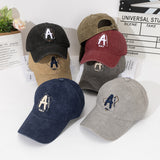 Gorra de béisbol unisex con bordado de la letra A - Gorra ligera de streetwear con visera ajustable, diseño transpirable de seis paneles y visera curva para hombres y mujeres, outfits casuales y formales (Negro, Marrón, Azul Marino, Gris, Blanco), accesor
