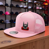 1 gorra de béisbol con logo KENWORTH para camiones - Snapback ajustable, respaldo transpirable en malla, ligera y cómoda tela poliéster. Ideal para hombres conductores de semirremolques o eventos casuales e informales (estampado /rojo). Apto todo el año.