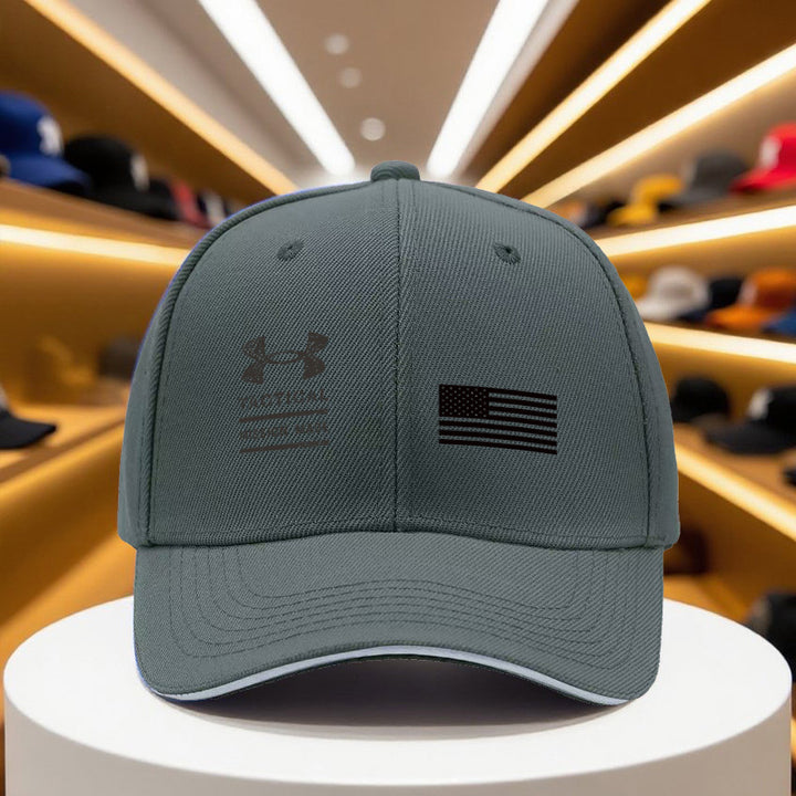 1pc Gorra Clásica Unisex de Verano y Otoño - Gorra Snapback Negra Transpirable Under Armor para Exteriores, Camping, Baile Callejero, Running, Fitness, Uso Casual y Regalo Versátil