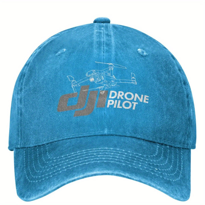 Gorra de béisbol con logo blanco y negro de DJI, ajustable, estilo callejero de alta calidad para hombres, lavable en máquina, gorra de béisbol ajustable | Gorra con logo | Equipo de cabeza duradero