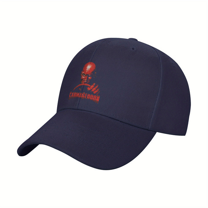 1pc Gorra de Béisbol Retro Carmageddon Chill Vibes, Sombrero de Golf Ajustable y Transpirable con Visera Curva para Hombres y Mujeres, Gorra Ligera de Moda Y2K para Parejas, Sombrero Visor Solar