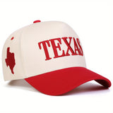 1 Gorra TEXAS para Hombre, Ajustable de Cinco Paneles, Ideal para Deportes y Vacaciones en Primavera/Otoño o Playa