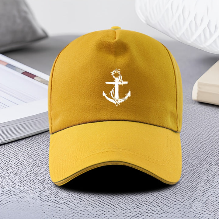 Gorra de béisbol con estampado de anclas, diseño moderno y único para estilo casual ligero unisex, gorra de béisbol para hombre, gorra de béisbol para mujer, gorra de béisbol para adolescente