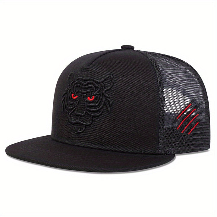 Gorra de béisbol para hombre con bordado de tigre, ajustable y transpirable, ideal para actividades al aire libre, protección solar, y perfecta para salidas en primavera y otoño, viajes y fiestas en la playa