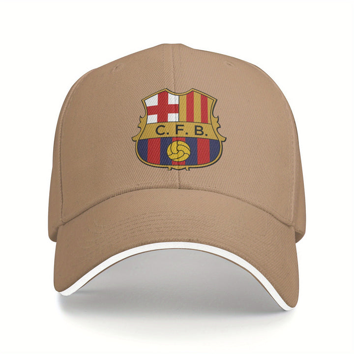 Gorra de Béisbol Barcelona para Hombre - Visera Curva, Protección Solar SPF con Recubrimiento PVC, Ligera y Duradera - Regalo Ideal para Aficionados del Fútbol (), Diseño Deportivo, Actividades al Aire Libre