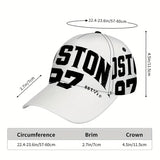 1 Gorra Snapback Boston Legacy '97 - Diseño Iconico 2D Completo y Divertido, Gorra Ajustable Ligera de Poliéster para Correr, Streetwear y Estilo Retro (Compatible con Outfits Casuales)