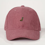 1 Gorra de Béisbol Bordada Verde en Pana Unisex Ajustable y Transpirable, Sombrero de Verano con Visera Curva para Mujer, Estilo Y2K, Ideal para Parejas