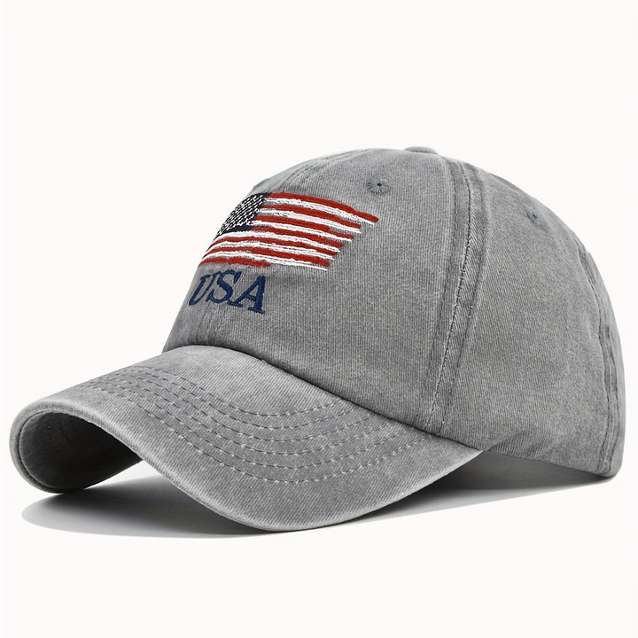 Gorra de Béisbol Bordada Clásica y Atemporal al Estilo USA, Visera Lavable Ajustable para Fiestas y Reuniones, Versátil para Deportes al Aire Libre, Unisex para Parejas