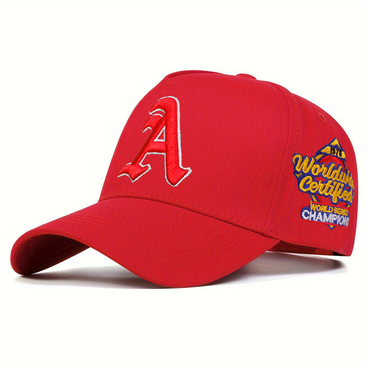 Gorra de béisbol gótica para hombre con bordado WORLD, ajustable, protección solar y elegante, ideal para primavera/otoño