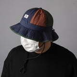 Sombrero de Cubo Rápido Secado Inspirado en Japón para Hombres y Mujeres - Ala Ancha, Protección Solar, Paneles Transpirables, Correa Ajustable al Quebracho - Sombrero de Playa y Senderismo (Azul Marino/Oliva/Rojo/), Accesorio Veraniego Plegable, Estilo D