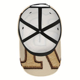 1 gorra de béisbol con estampado R para hombre - Gorro ligero ajustable estilo duckbill para uso diario, Halloween, Navidad y Acción de Gracias, diseño cómodo unisex para parejas y amigos, accesorio casual, tejido texturizado