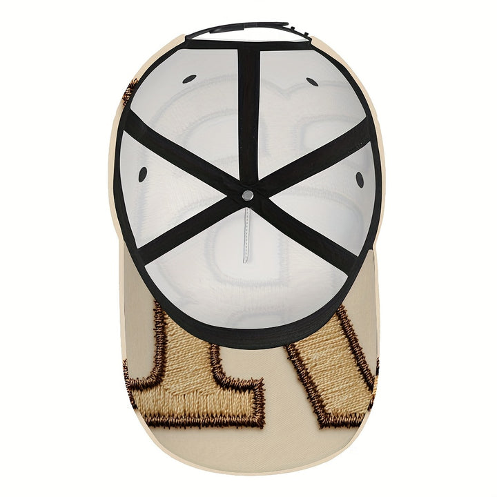 1 gorra de béisbol con estampado R para hombre - Gorro ligero ajustable estilo duckbill para uso diario, Halloween, Navidad y Acción de Gracias, diseño cómodo unisex para parejas y amigos, accesorio casual, tejido texturizado