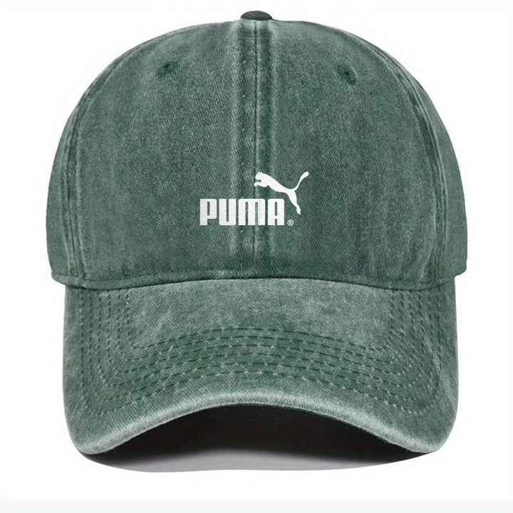 1 pieza de gorra de béisbol retro unisex Puma - Gorra ajustable con cierre de clic, diseño ligero y transpirable para ciclismo al aire libre, deportes y senderismo, para todas las estaciones, negro y beige, regalo ideal para padres, familiares, amigos, cu