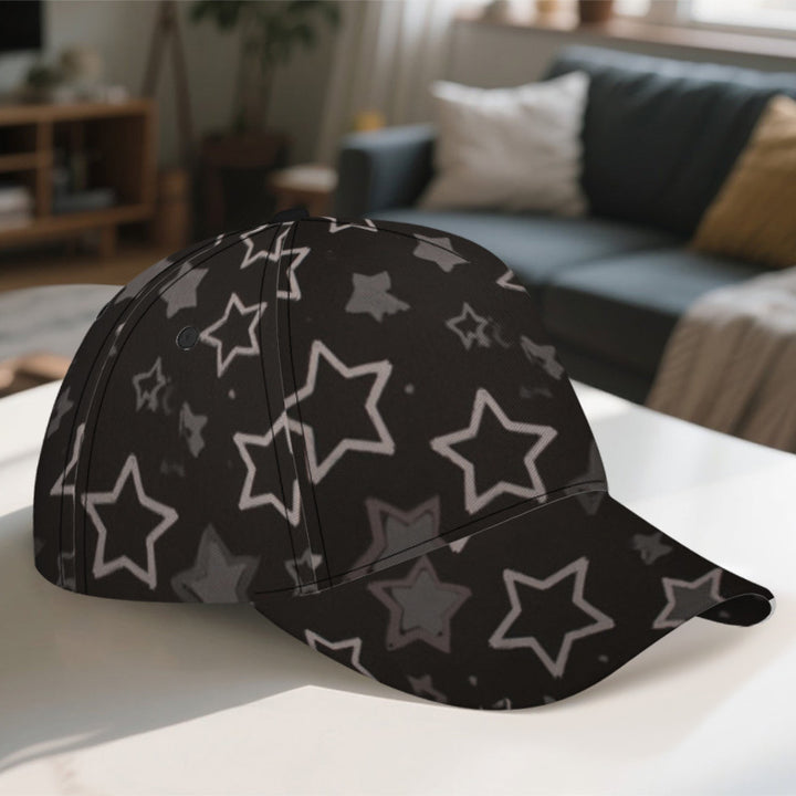 1 gorra ajustable Snapback con estampado 2D de estrellas de noche estrellada - Ideal para deportes, running y uso casual - Cómoda de poliéster, unisex para disfraces de Halloween/Navidad/Acción de Gracias - Accesorio de cabeza elegante